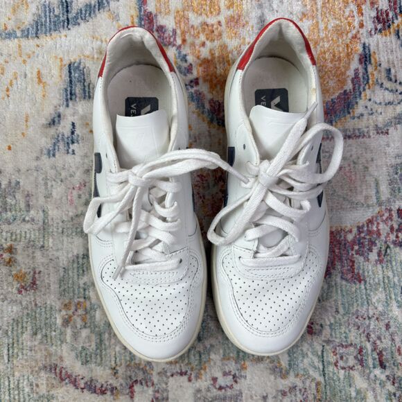 VEJA V-10 White Nautico Sneakers - Picture 9 of 9